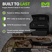 Meprolight MCO PRO 2/68 MOA Reflex Sight, 10 Day/2 NV Brightness, Shake Awake, IP67 Waterproof, 25,000+ Hour Battery