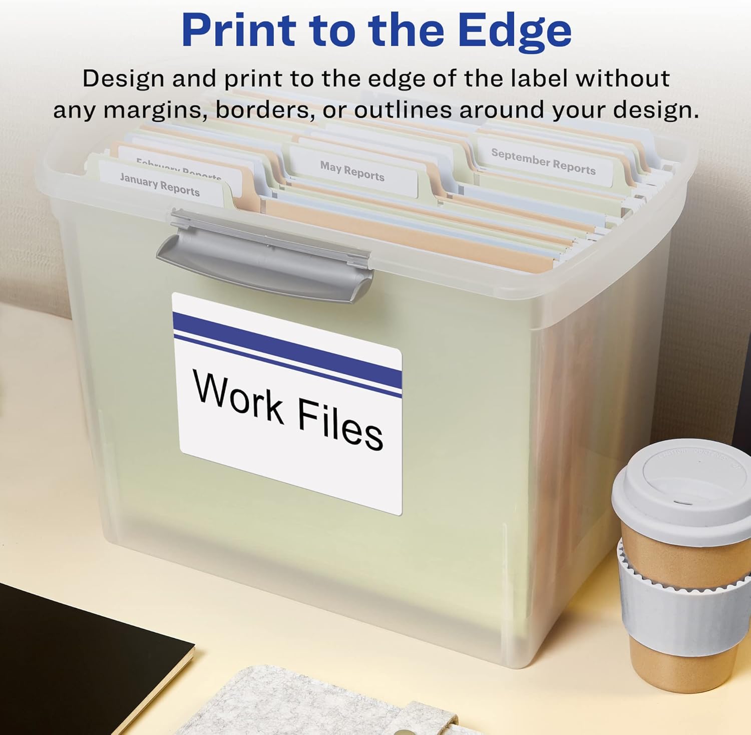 Avery Durable Removable Rectangle Labels, Sure Feed Technology, 4" x 6", Matte White Film