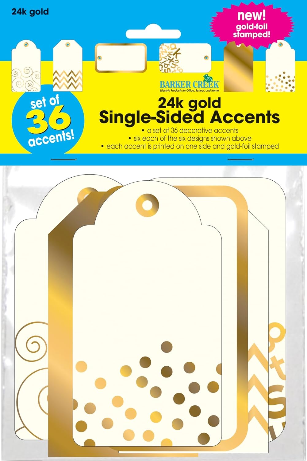 Barker Creek Double-Sided Die-Cut Accents Card Stock Cut-Outs