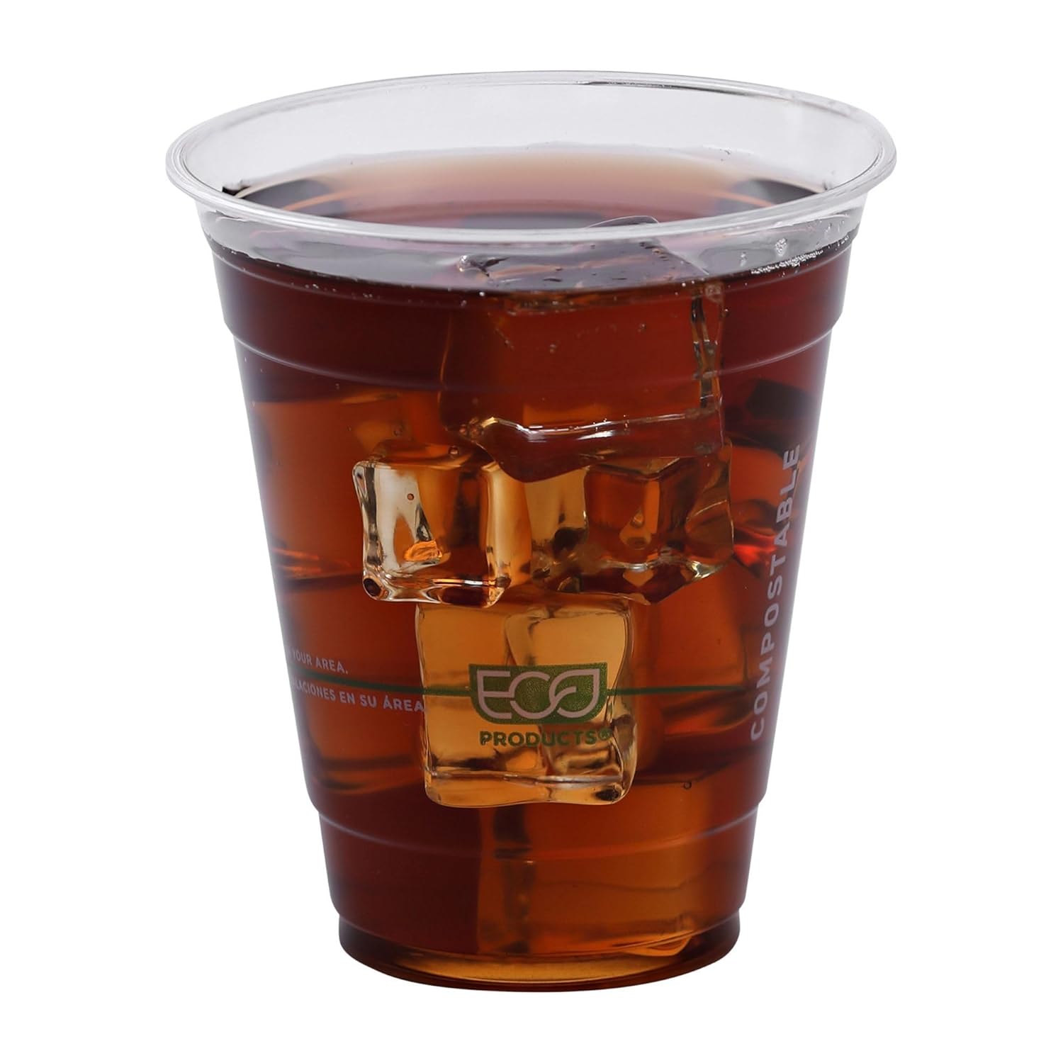 ECO-PRODUCTS GreenStripe Clear Compostable PLA Cold Cups