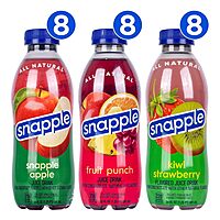 Snapple All Natural Juice Drink, 20 Oz Bottle, Pack Of 24 Bottles
