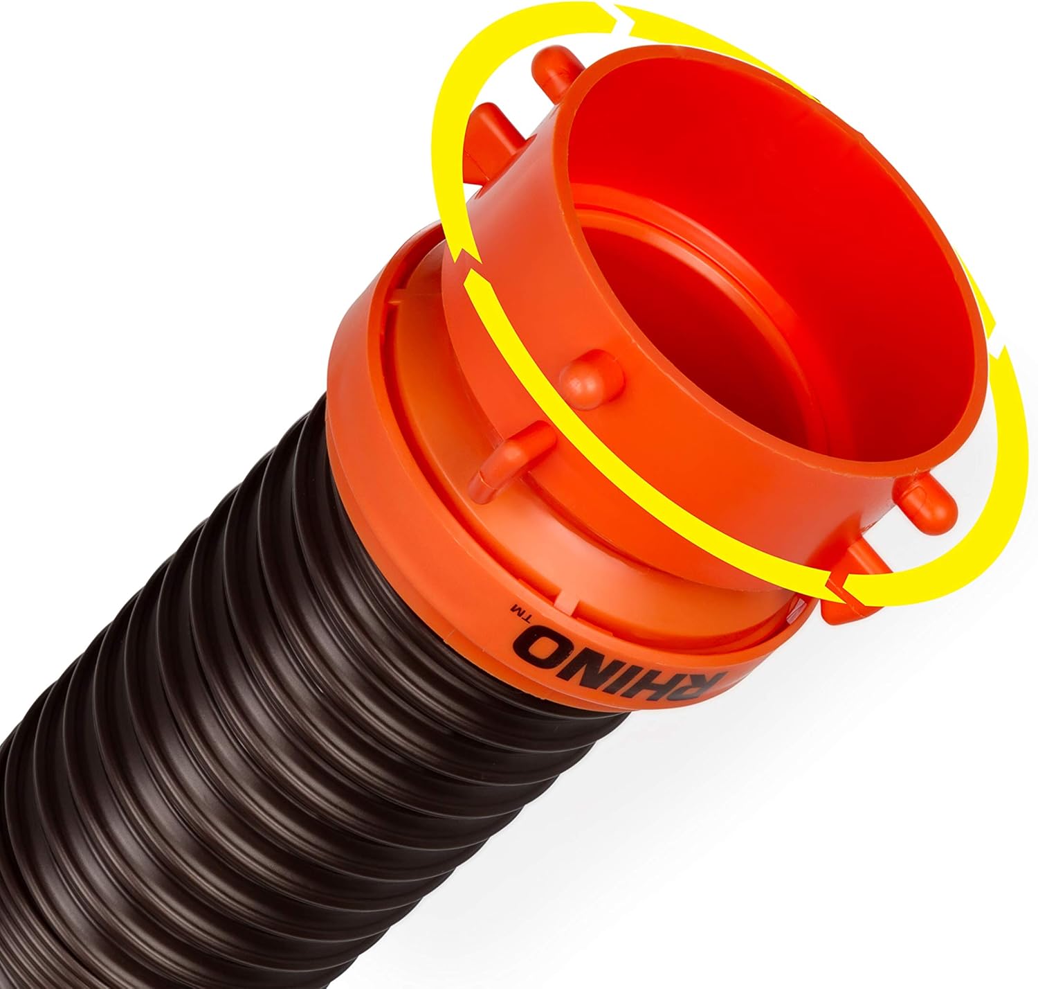 Camco RhinoFLEX RV 5ft Sewer Hose Extension Kit with Swivel Fitting - 39765 , Black