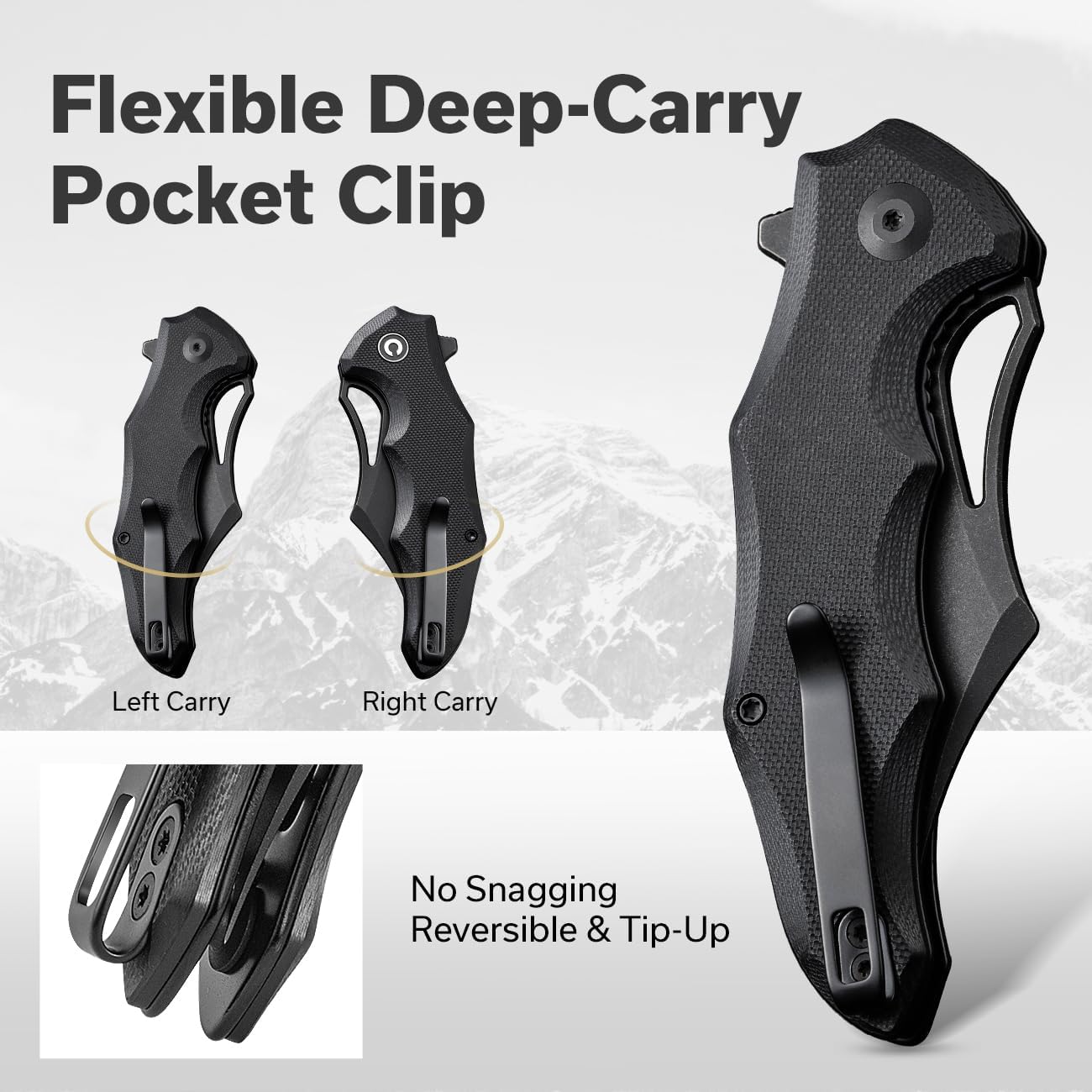 CIVIVI Chiro 3.1" Folding Pocket Knife with Flipper and G10 Handle