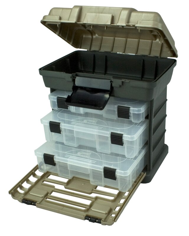 Plano Molding 1363 Stow N Go Toolbox, Graphite Gray and Sandstone Medium Organizers