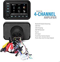 BOSS Audio Systems Marine Gauge Receiver - Weatherproof Bluetooth Digital Media Receiver