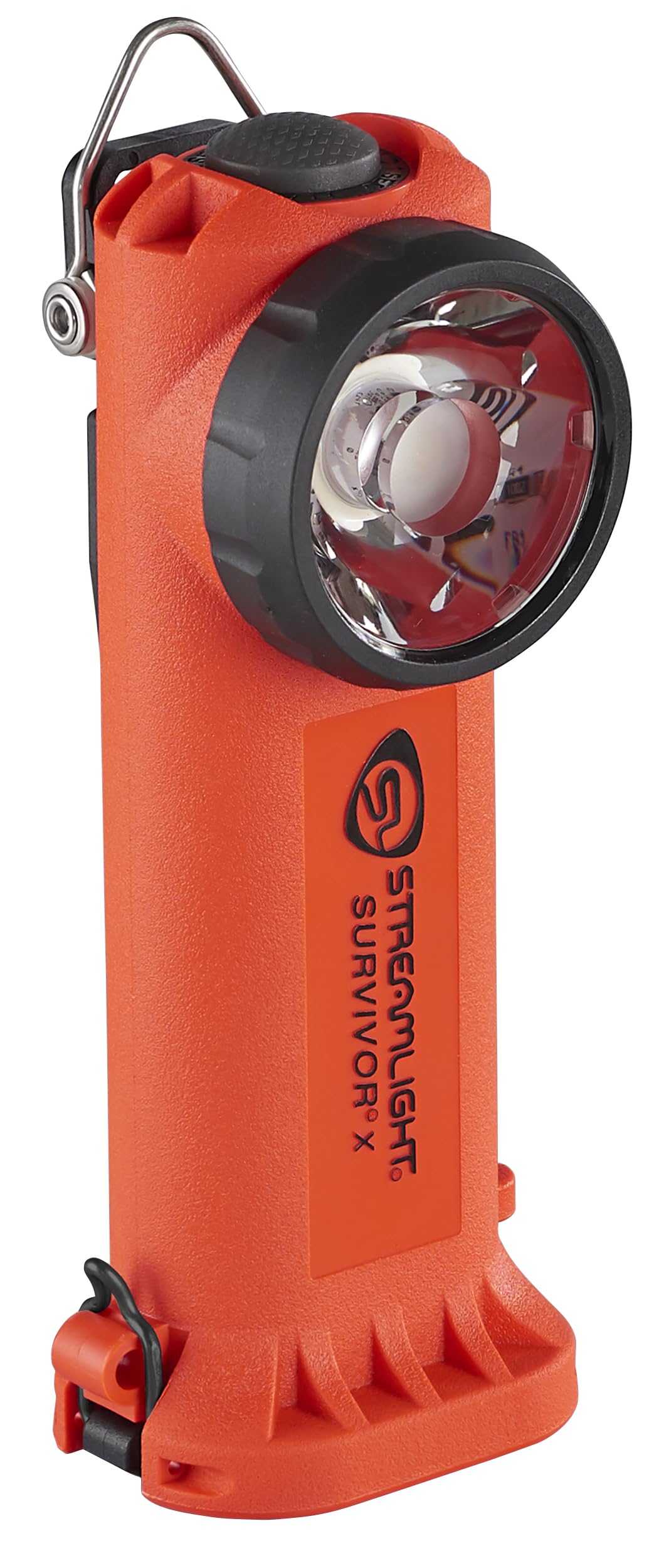 Streamlight 90952 Survivor X 250-Lumen Right-Angle Firefighter's Flashlight with Charger and Charging System, Orange