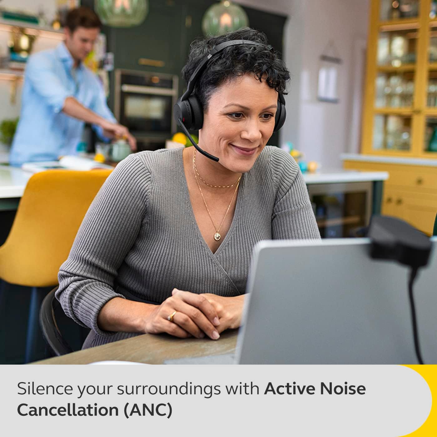 Jabra Evolve2 55 Stereo Wireless Headset - AirComfort, Noise-Cancelling Mics & Active Noise Cancellation
