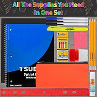 20 Piece School Supplies Pack for K-12 Back to School Supplies Bundle for School Students, Boys and Girls
