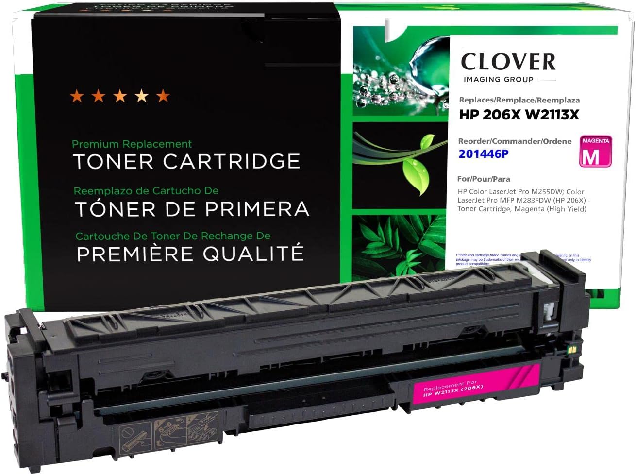Office Depot Remanufactured Magenta High-Yield Toner Cartridge Replacement for HP 206X (W2113X) - 2450 Pages
