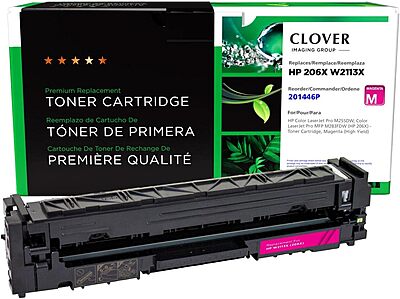 Office Depot Remanufactured Magenta High-Yield Toner Cartridge Replacement for HP 206X (W2113X) - 2450 Pages