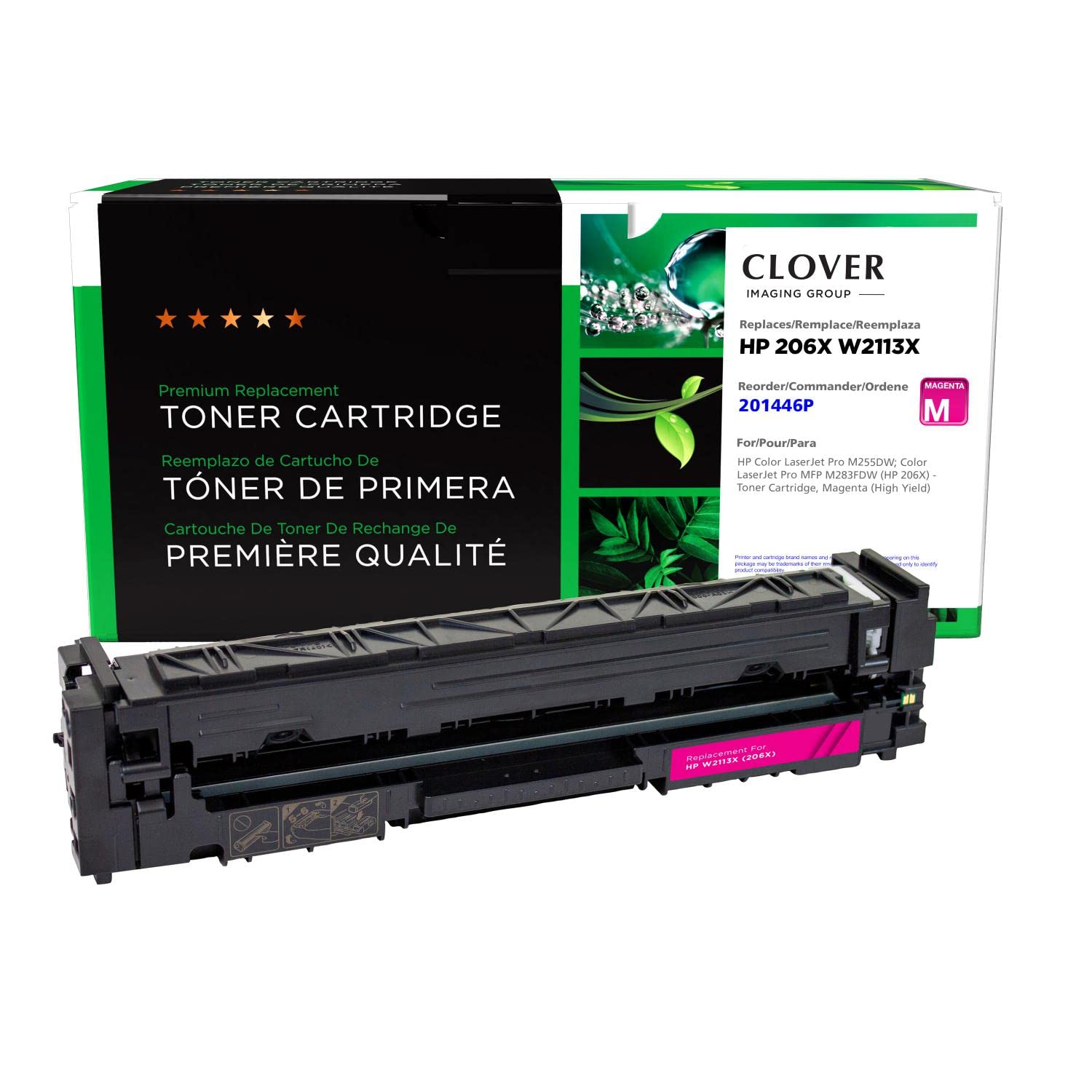 Office Depot Remanufactured Magenta High-Yield Toner Cartridge Replacement for HP 206X (W2113X) - 2450 Pages