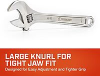Crescent 10" Adjustable Wrench - Boxed - Mechanical & Plumbing Wrenches - With Larger Knurl & Hex Jaw