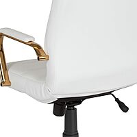 Flash Furniture Whitney Swivel LeatherSoft Desk Chair with Padded Seat and Armrests