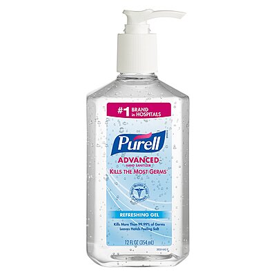 Purell® Advanced Hand Sanitizer 12 oz. Ethyl Alcohol Gel Pump Bottle