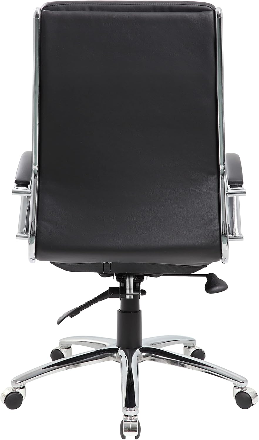 Boss Office Products CaressoftPlus Executive Chair, Traditional, Metal Chrome Finish 30D x 27W x 42H in