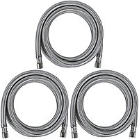 Certified Appliance Accessories Ice Maker Water Line, 6 Feet, PVC Core with Premium Braided Stainless Steel (Pack of 3) 6'