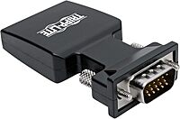 Tripp Lite Active HDMI to VGA Adapter (F/M), HDMI Audio Extractor, Female HDMI to Male VGA, 1080p @ 60 Hz, Black (P131-000-A-DISP)