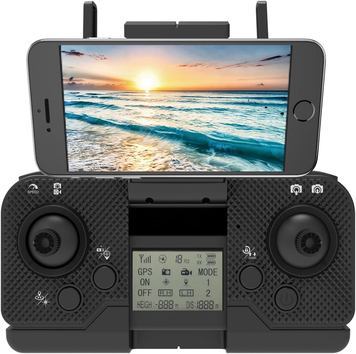 Adesso CyberDrone X3 2K FPV Camera Drone GPS WiFi 300 Meter Range Dual Control Lightweight Quadcopter with Gimbal and Remote