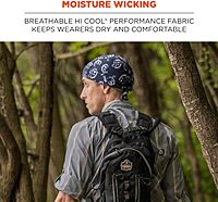 ERGODYNE Chill-Its 6615 High-Performance Bandana Doo Rag with Terry Cloth Sweatband