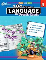 Shell Education 180 Days of Language for Fourth Grade (180 Days of Practice)