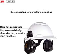 3M Peltor Optime 101 Helmet Attachable Earmuff,Green One Size Fits Most