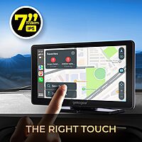 GekoGear Orbit C100 7-in. Portable Infotainment Display Compatible with Apple CarPlay, Android Auto, Bluetooth, and Wi-Fi