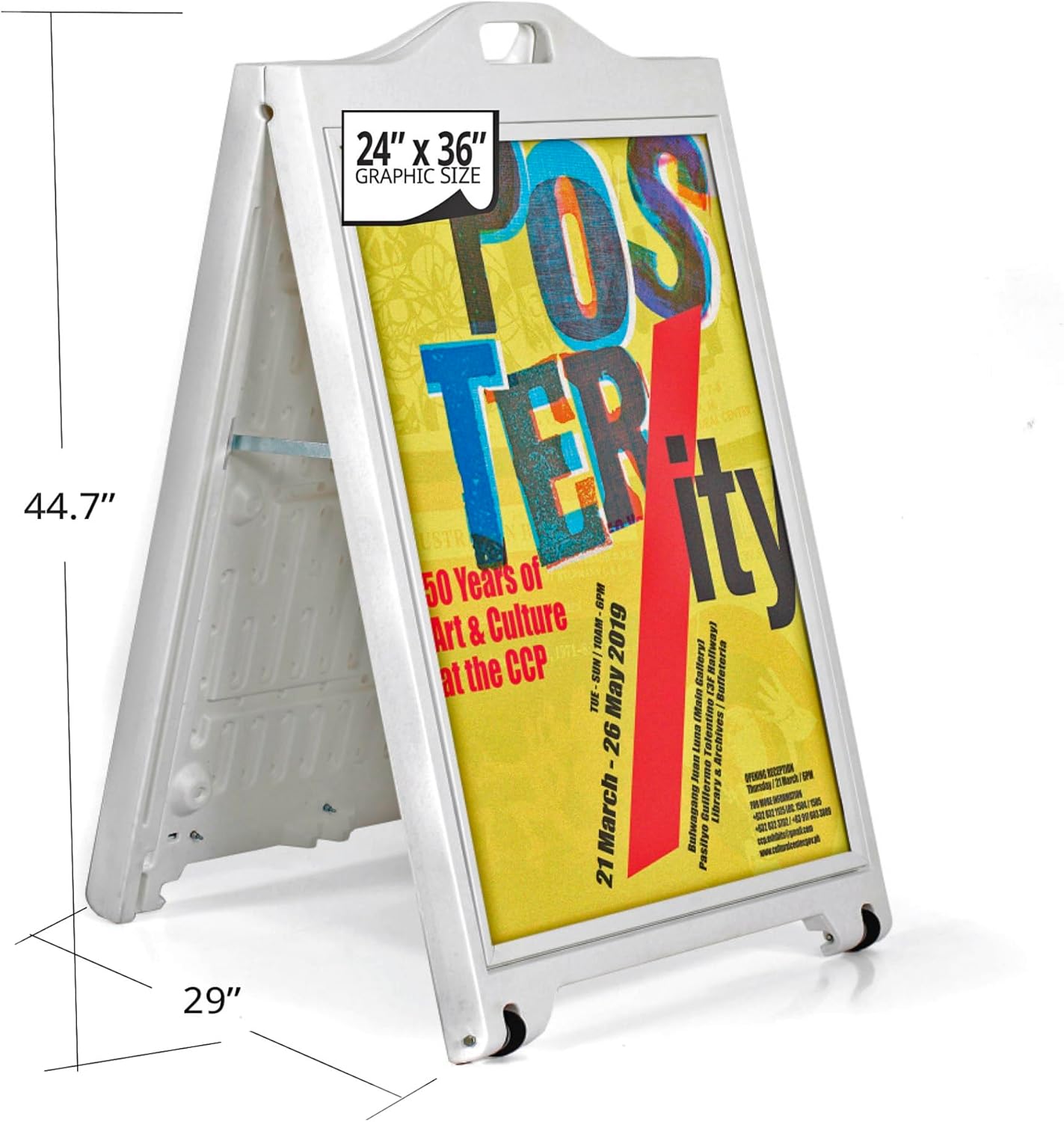 AZAR DISPLAYS Double-Sided Sidewalk A-Frame Sign w/Protective Lens
