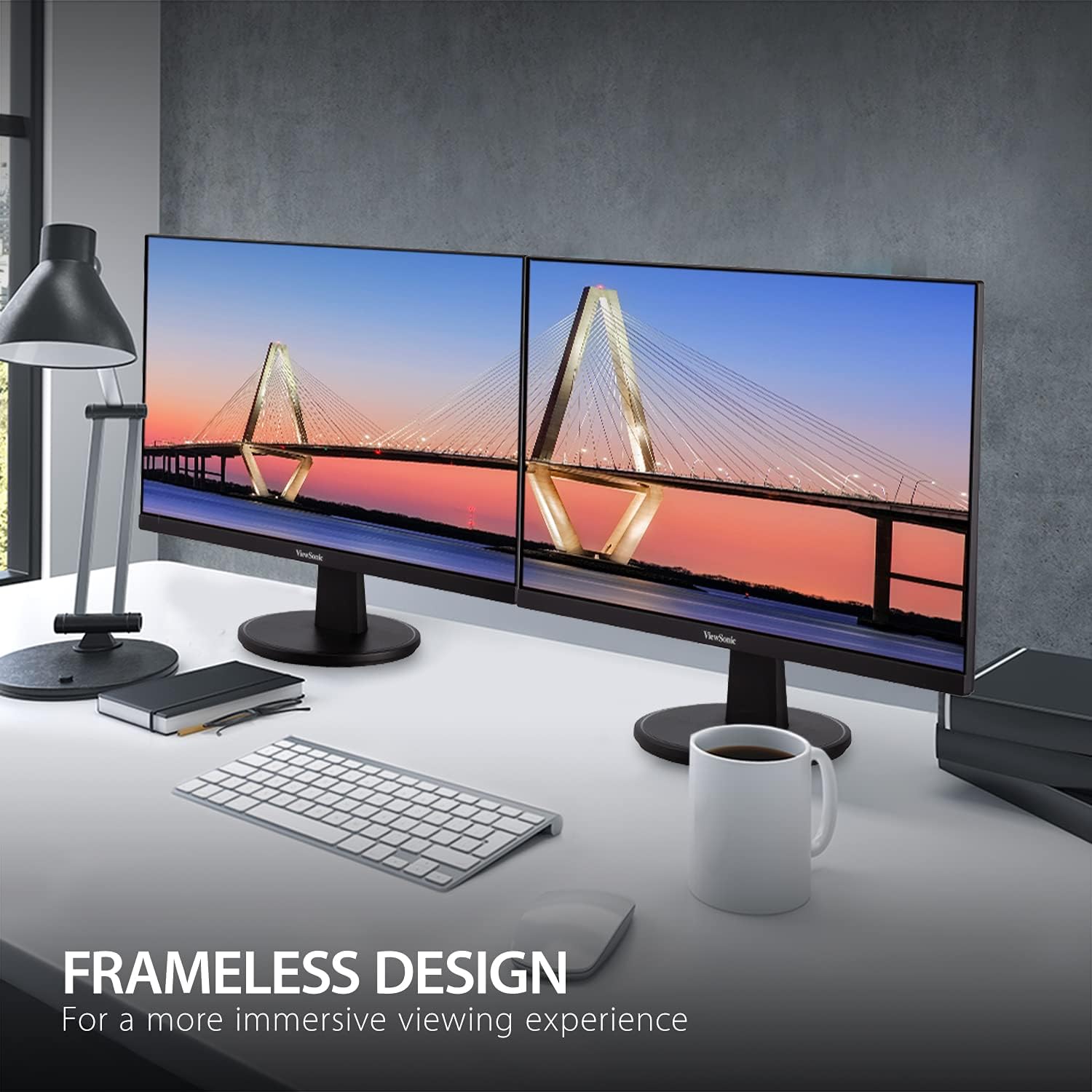 ViewSonic VA2247-MH / VA2447-MH Full HD 1080p Monitor with 100Hz, FreeSync, Eye Care