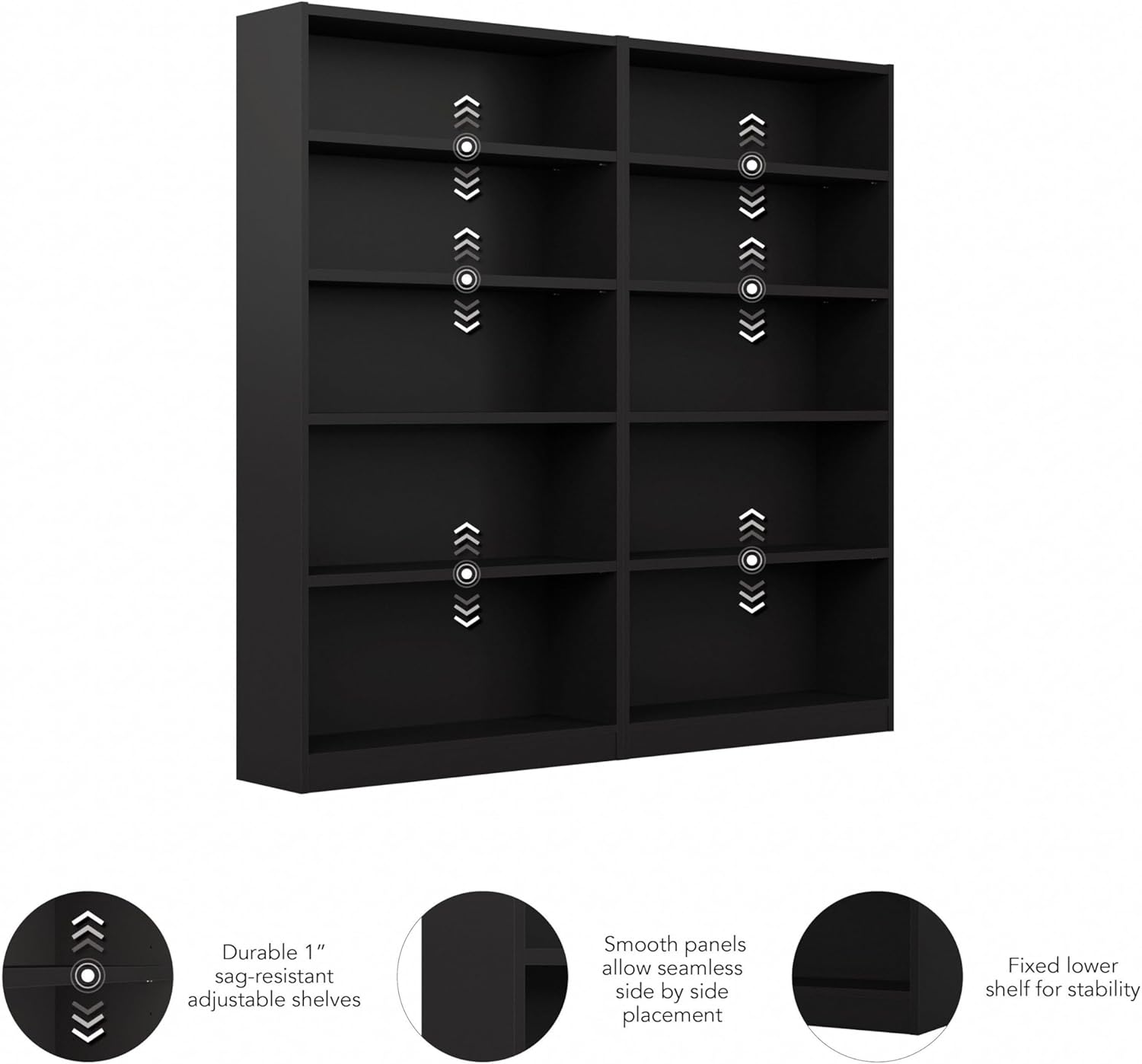 BUSH FURNITURE Universal Tall 5-Shelf Bookcase
