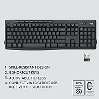 Logitech MK370 Combo for Business, Wireless Full-Size Keyboard and Wireless Mouse, Secure Logi Bolt USB Receiver, Bluetooth, Globally Certified Windows/Mac/Chrome, Linux - Graphite