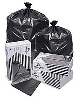 PITT PLASTICS/INTEPLAST, BLACK LOW DENSITY PERFORATED CAN LINER 100-10, Manufacturer Part Number: B76530XK