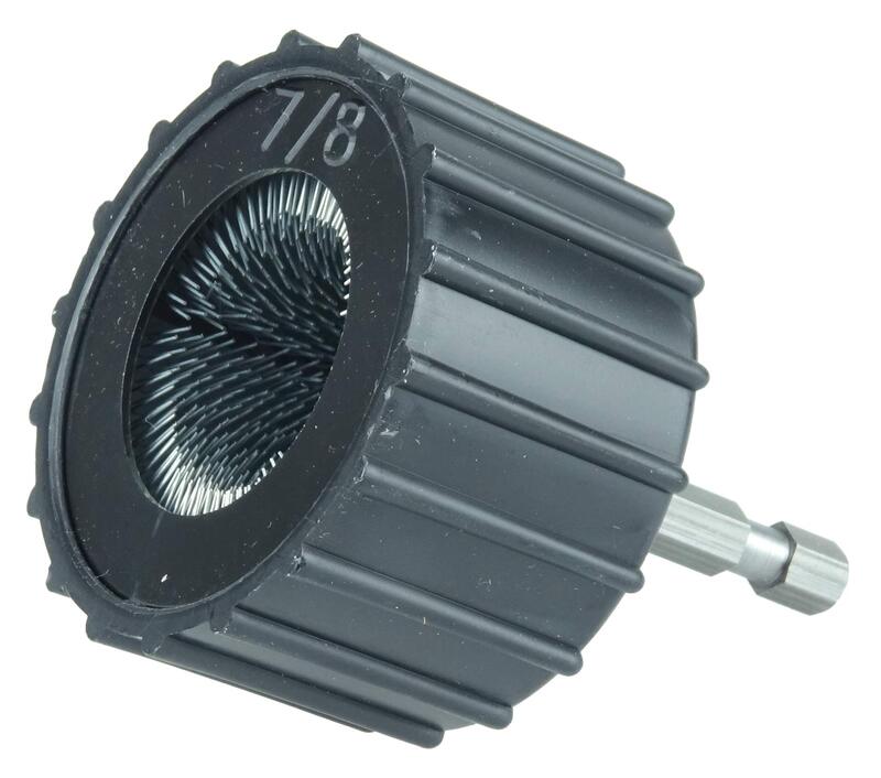 WEILER External Tube Fitting Brush, 1/4" Hex Stem
