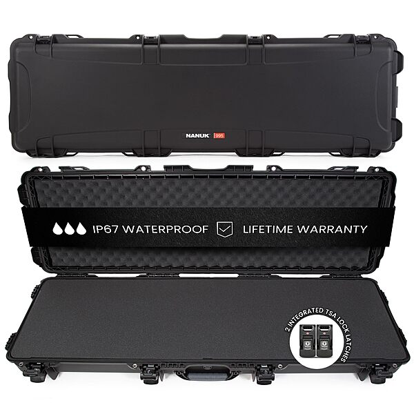 NANUK 995 Long Professional Waterproof Crushproof Hard Case with Wheels & Foam