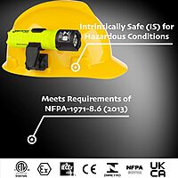 Nightstick XPP-5418GX-K01 Intrinsically Safe Flashlight Kit w/Helmet Mounts-3 AA (not Included) -Green-UL913 / ATEX, Multicolor