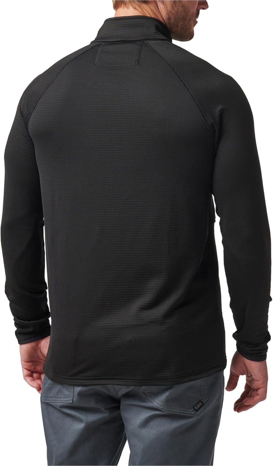 5.11 Tactical Men's Stratos Full Zip Jacket - High-Performance, Chin Guard - One Size Black