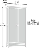 Sauder Cannery Bridge Storage Cabinet/ Pantry Cabinet, Sindoori Mango finish L: 35.20" x W: 16.26" x H: 71.97" Sindoori Mango Cabinet