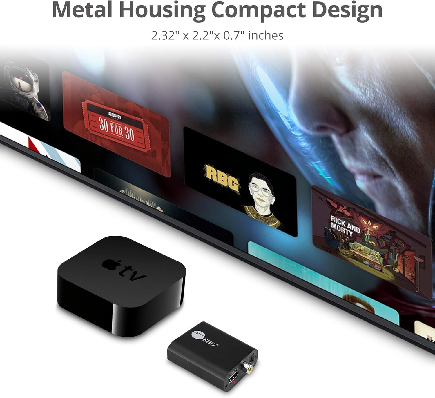 SIIG 4K HDMI Audio Extractor, 4K30Hz, HDCP 1.4, Audio Extract to Optical Toslink/Coaxial/ 3.5mm Simultaneously