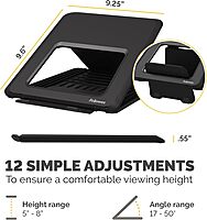 Fellowes Breyta Adjustable Laptop Stand, 12 Height Adjustments