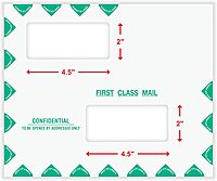 COMPLYRIGHT First Class Double-Window Tax Mailer Envelopes