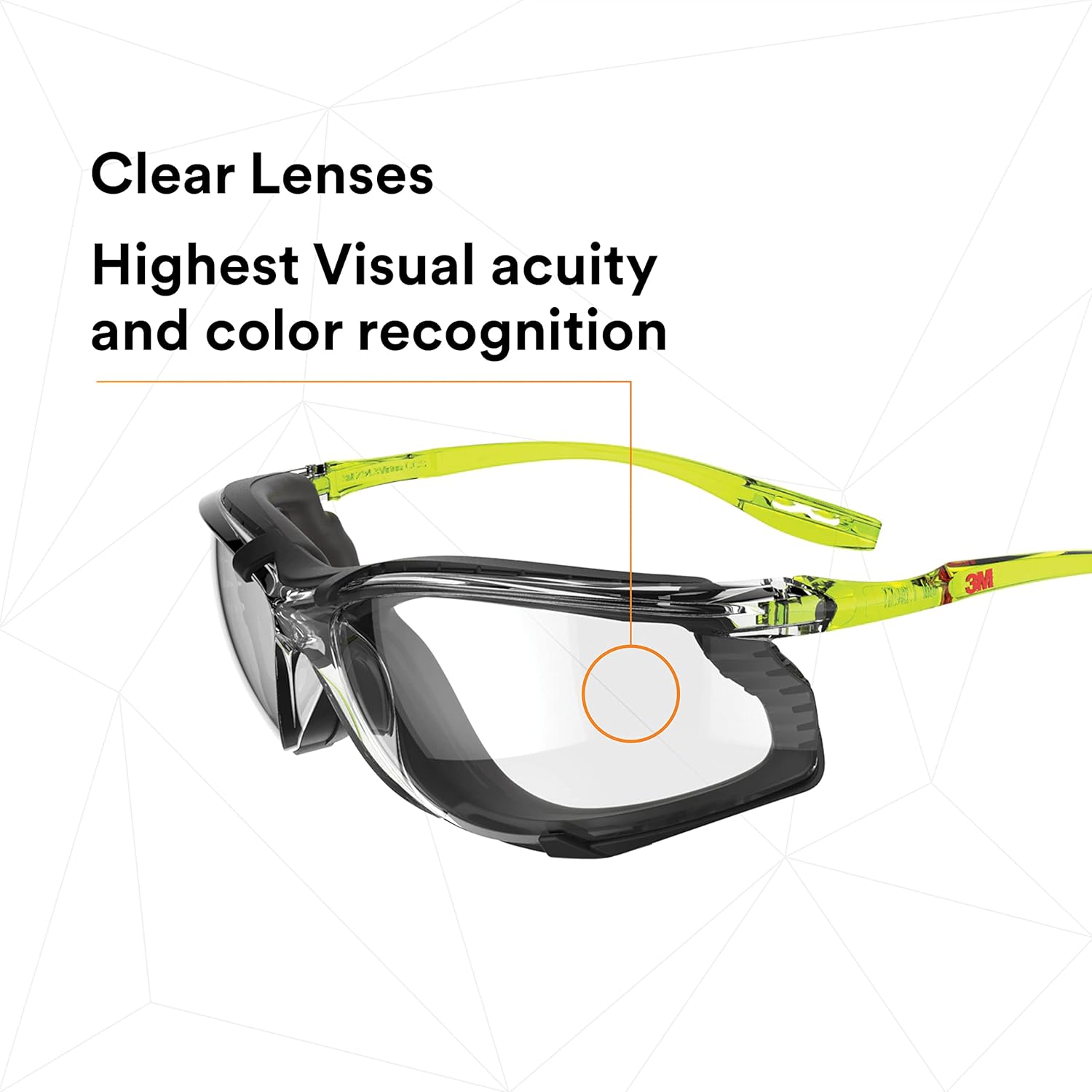 3M Safety Glasses, Solus CCS Series, Pack of 1, ANSI Z87, Scotchgard Anti-Fog Coating, Clear Lens