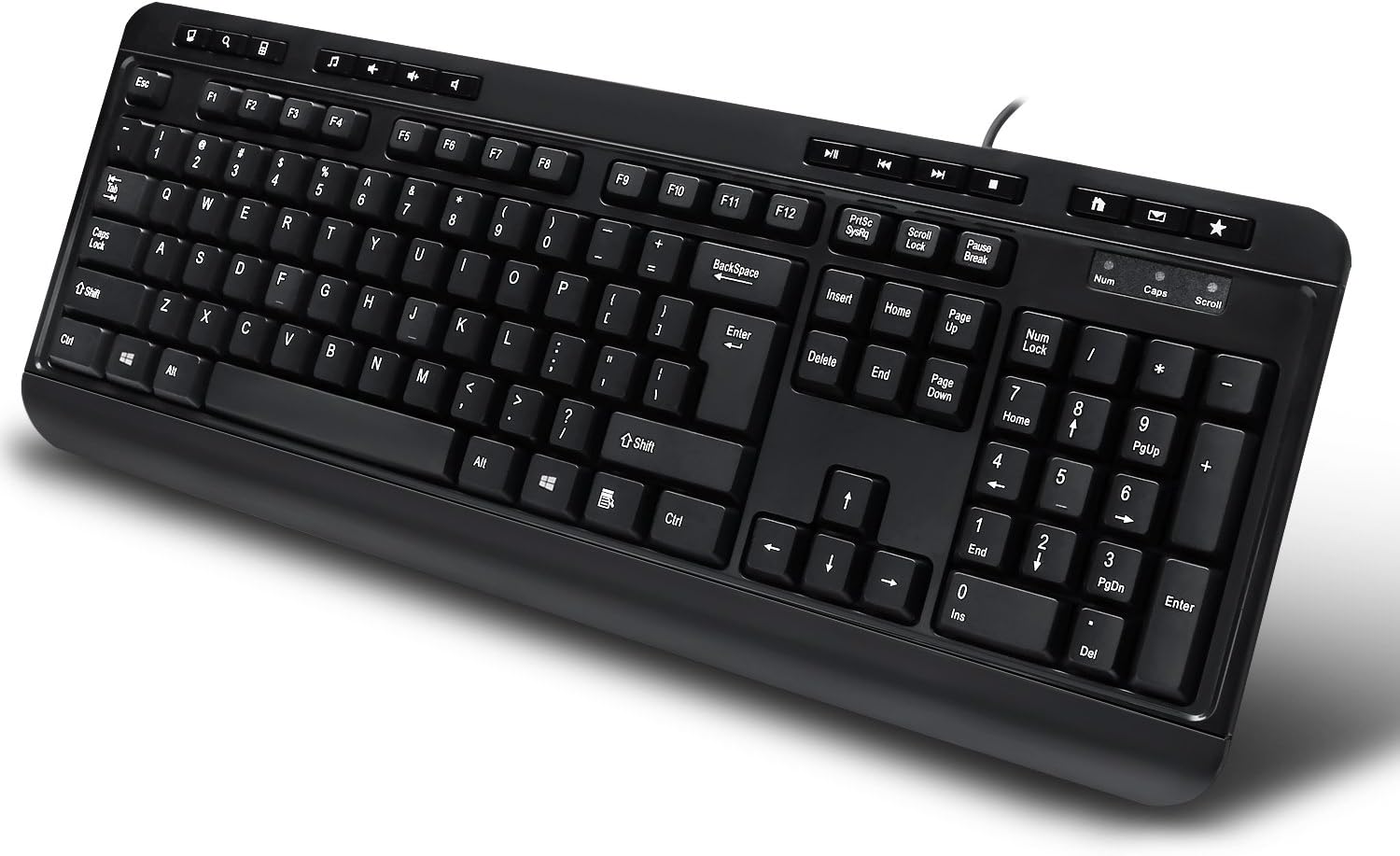 Adesso AKB-132HB Multimedia Desktop Keyboard With 3-Port USB Hub