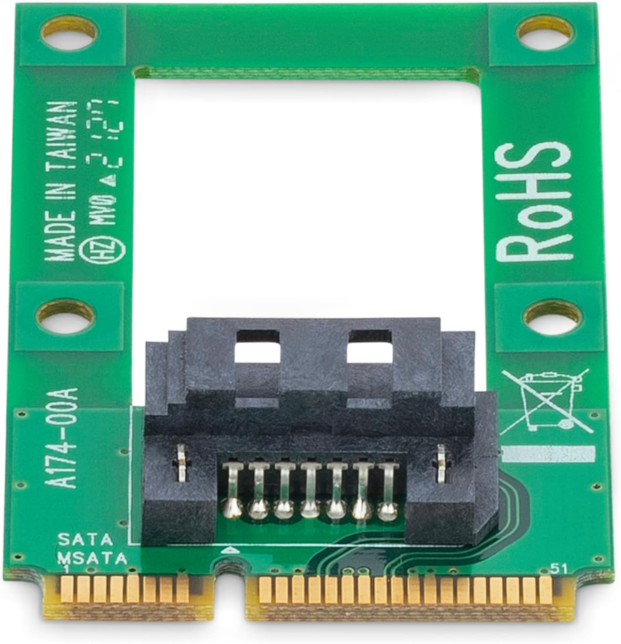 StarTech.com mSATA to SATA HDD / SSD Adapter – Mini SATA to SATA Converter Card