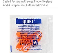 HOWARD LEIGHT Honeywell Home Howard Leight by Quiet Corded Reusable Earplugs, 100 Pairs (QD30), Orange Corded, 100 Pairs