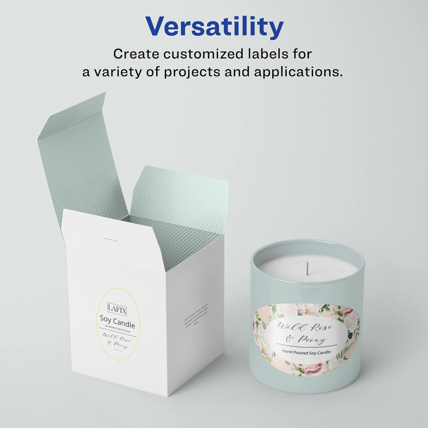 Avery Glossy White Oval Labels, Sure Feed Technology, 3" x 5", Print-to-The-Edge, Permanent Adhesive, Laser/Inkjet Printable