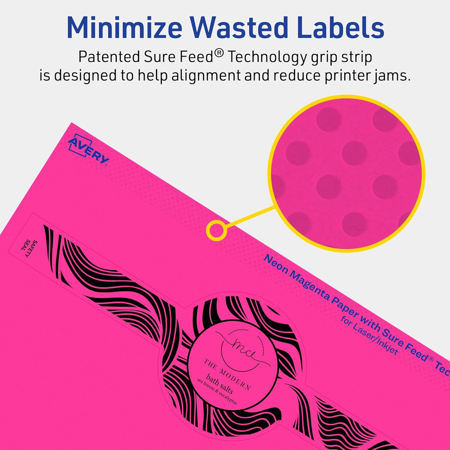 AVERY Printable Wraparound Band Labels, Sure Feed Technology
