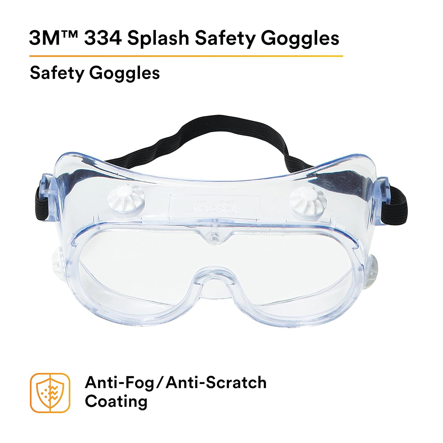 3M Splash Safety Goggles Anti-Fog, Pack of 10, Clear Anti Fog Lens, 40661-00000-10