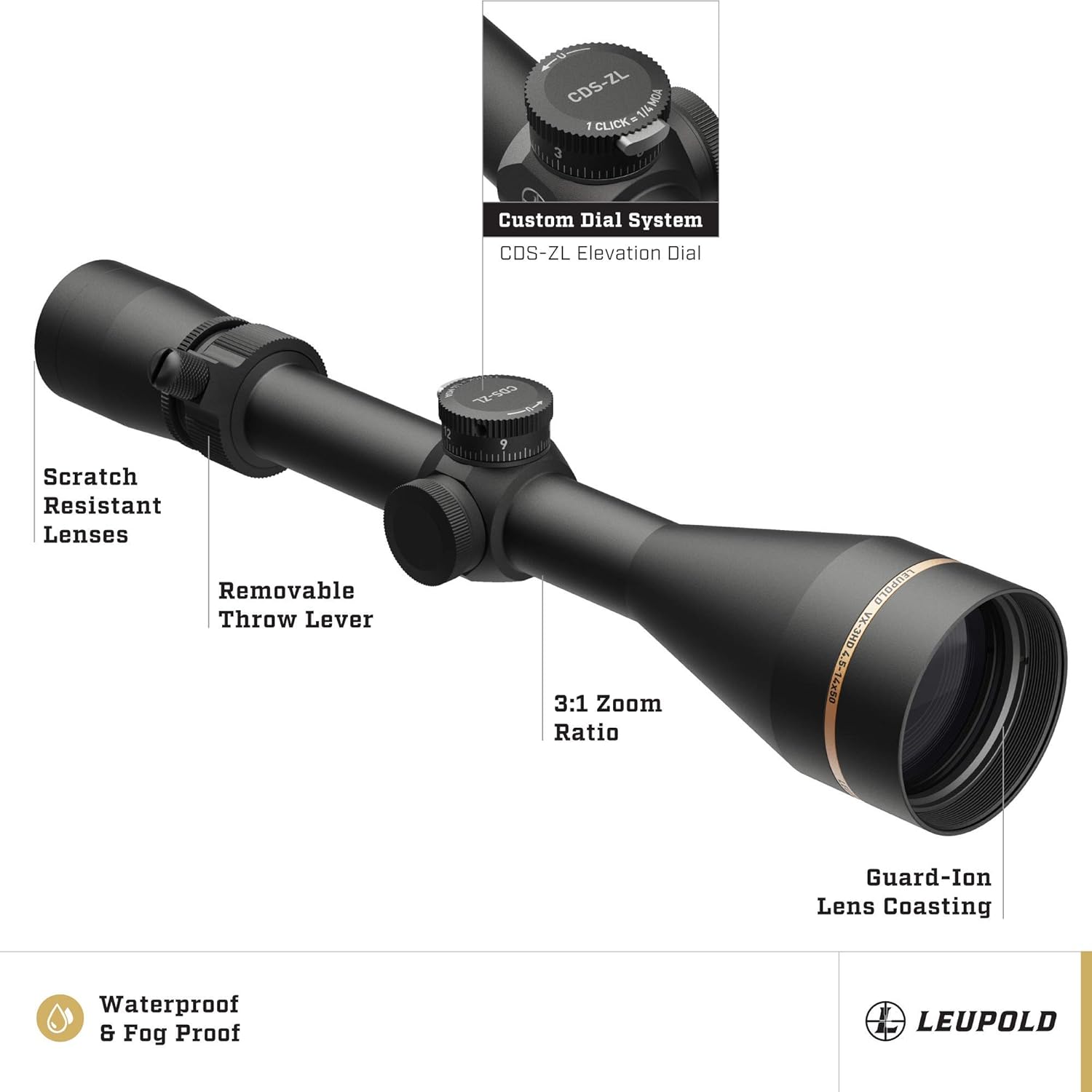 Leupold VX-3HD Riflescope with CDS-ZL ZeroLock Dial