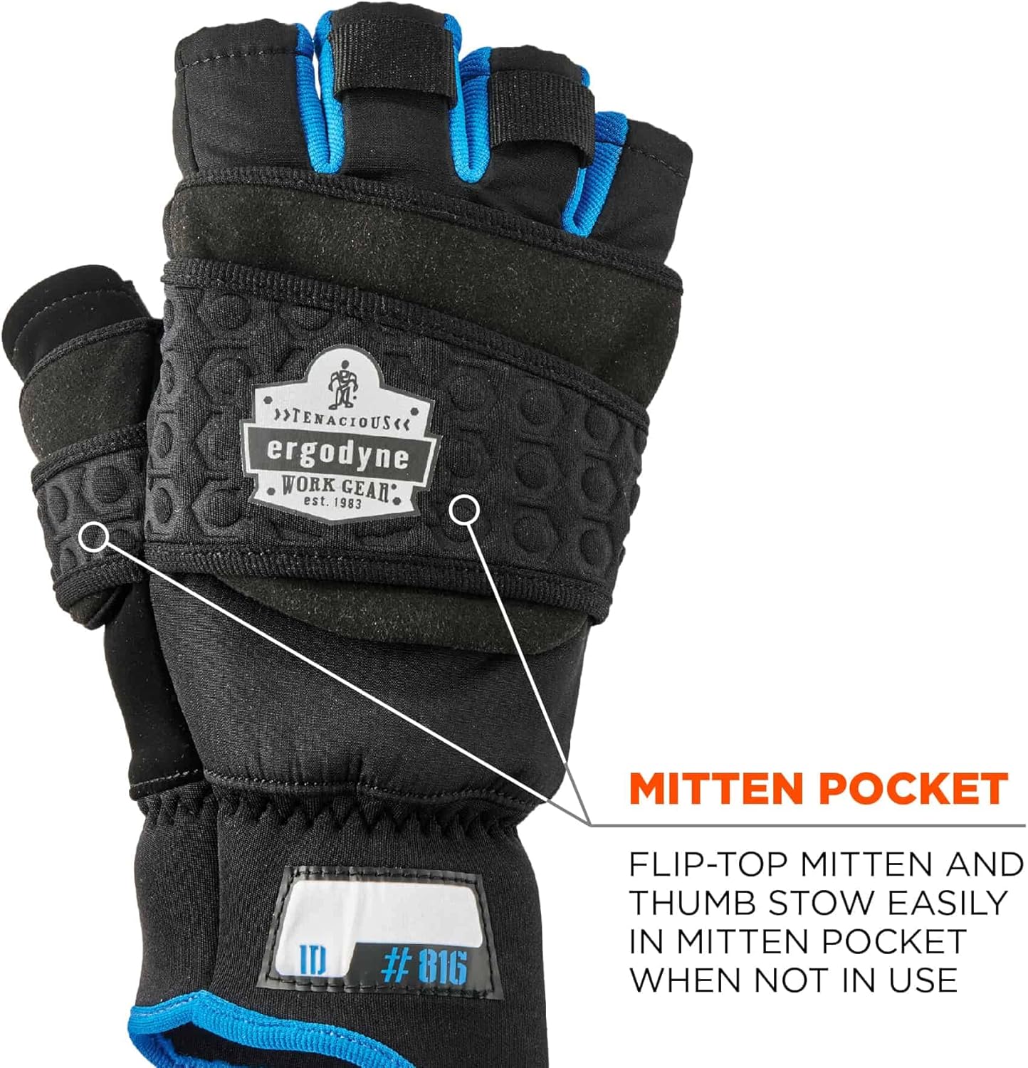 ERGODYNE ProFlex 816 Thermal Flip-Top Gloves