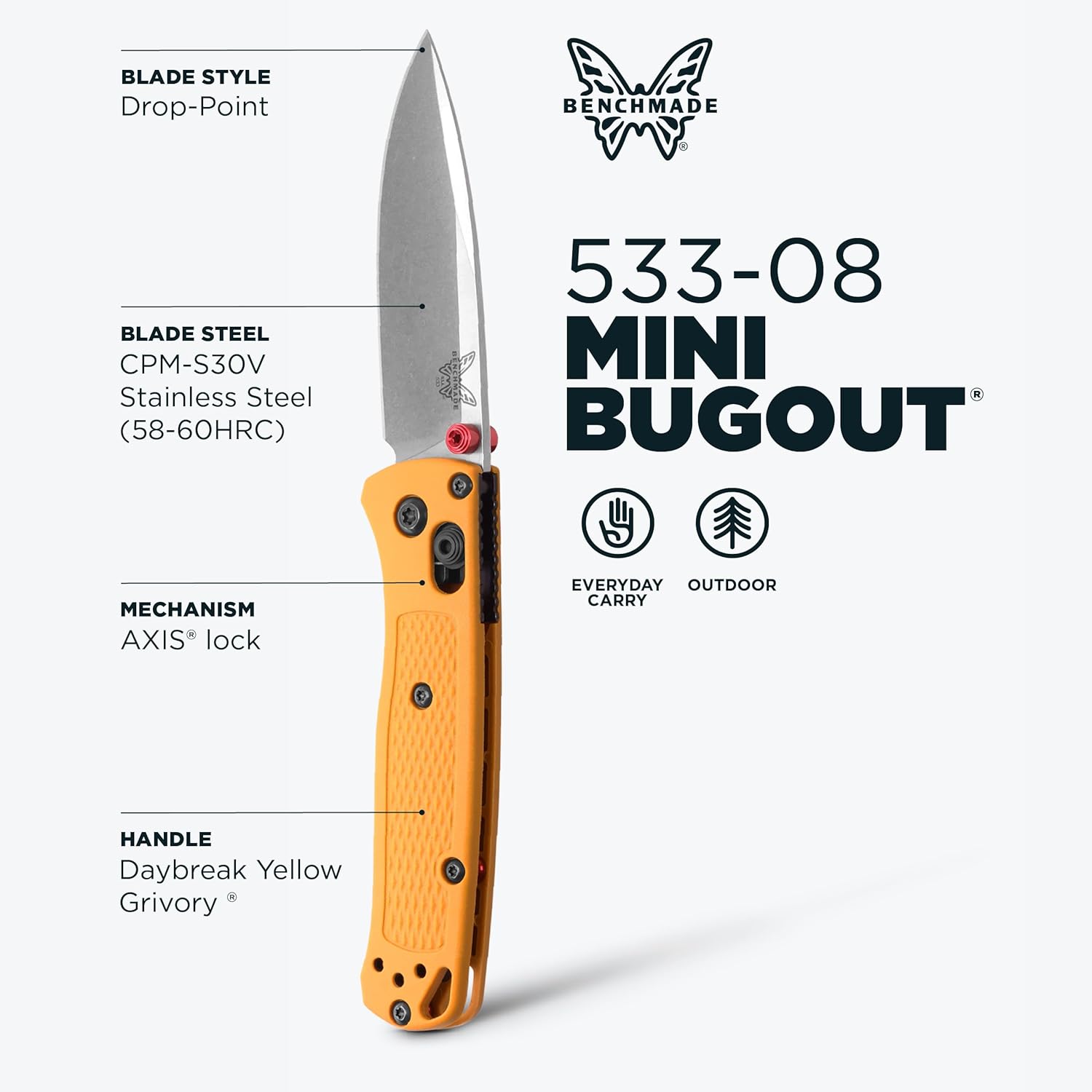 BENCHMADE Mini Bugout 533 Folding Knife