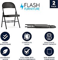 Flash Furniture HERCULES Series Double Braced Metal Folding Chair